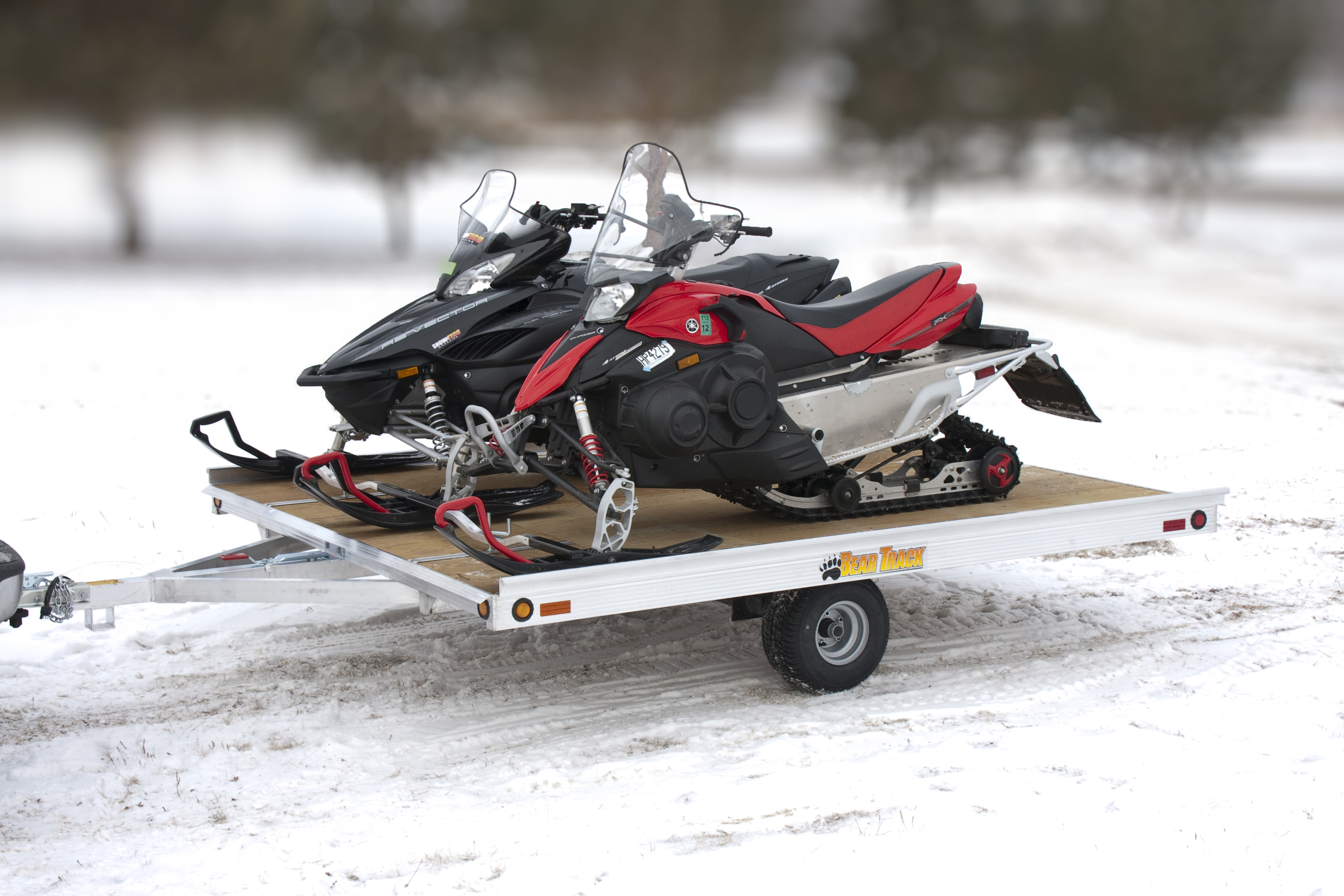 Aluminum Snowmobile Trailer Bear Track