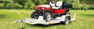 Pull-behind golf cart trailer for sale