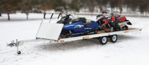 High quality lightweight aluminum snowmobile trailer